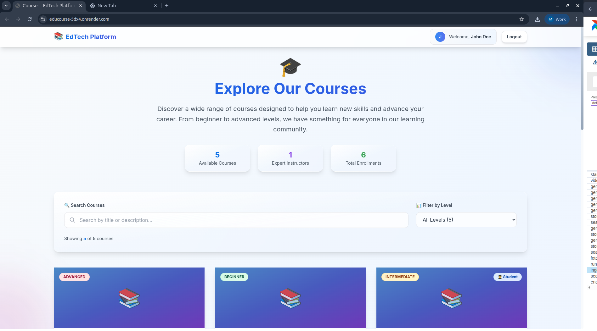 Mini EdTech Platform